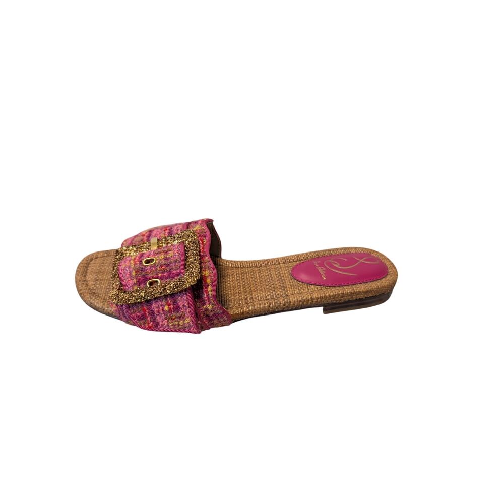 SAM EDELMAN BAMBINI Slide, Sandal by Anthropologie, size 10, Pink Tweed - Picture 3 of 8